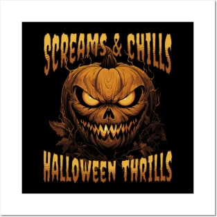 Halloween Thrills Posters and Art